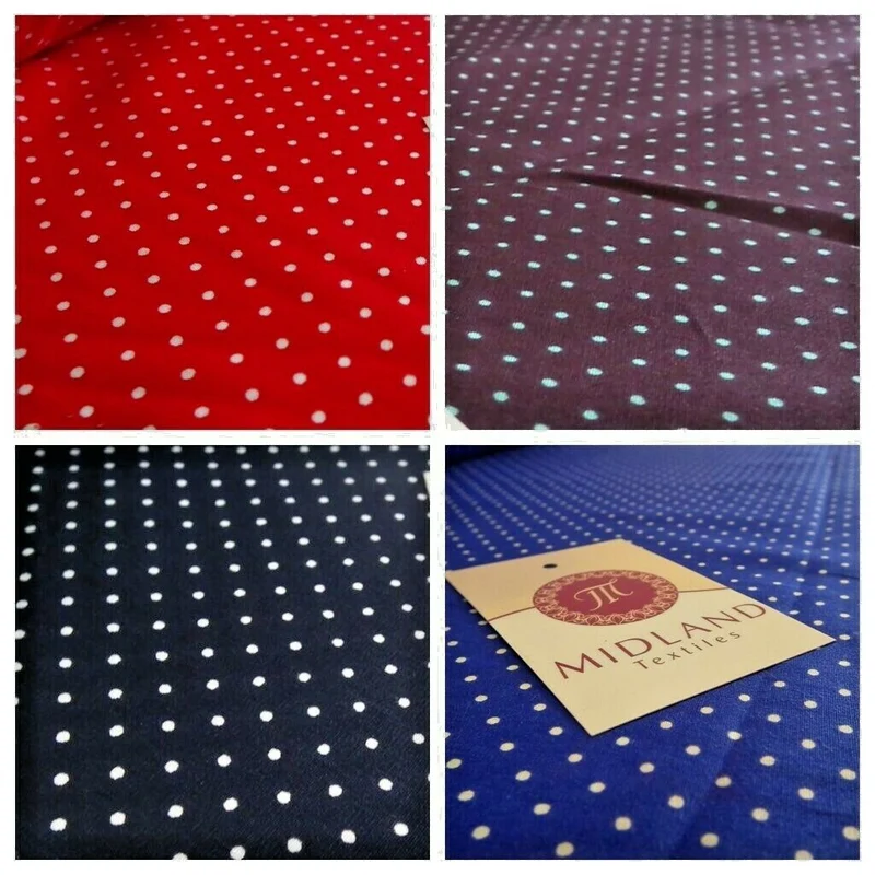Mini 2mm Polka Dot 100% Cotton Poplin mask Fabric 44" M20 Mtex