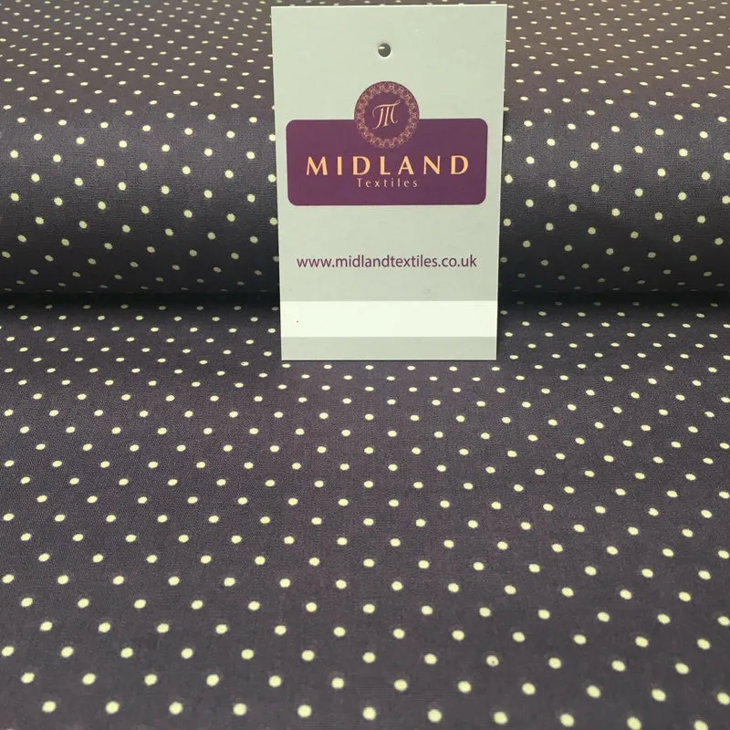 Mini 2mm Polka Dot 100% Cotton Poplin mask Fabric 44" M20 Mtex