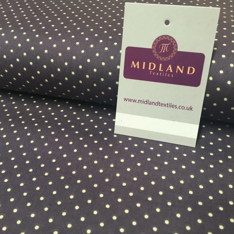 Mini 2mm Polka Dot 100% Cotton Poplin mask Fabric 44" M20 Mtex