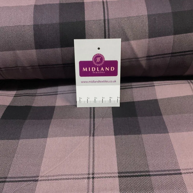 Scottish Tartan Plaid Cotton Drill Fabric, 150 cm Wide, M1718