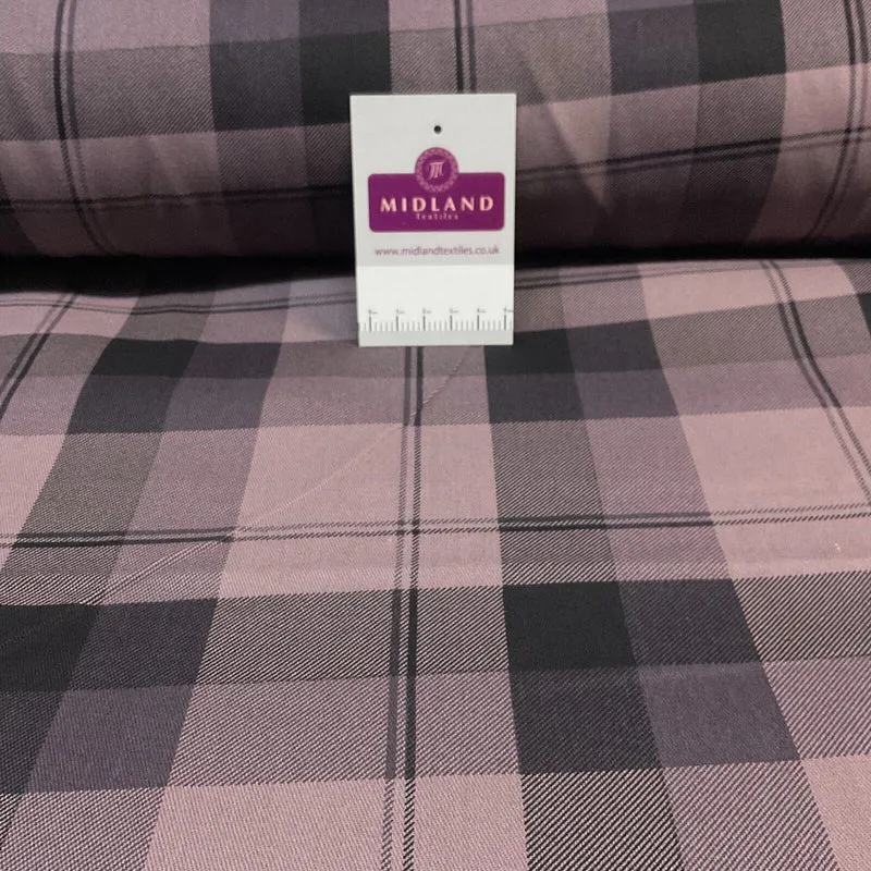 Scottish Tartan Plaid Cotton Drill Fabric, 150 cm Wide, M1718
