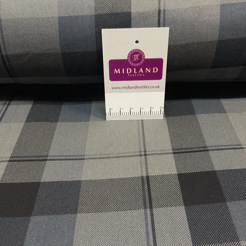 Scottish Tartan Plaid Cotton Drill Fabric, 150 cm Wide, M1718