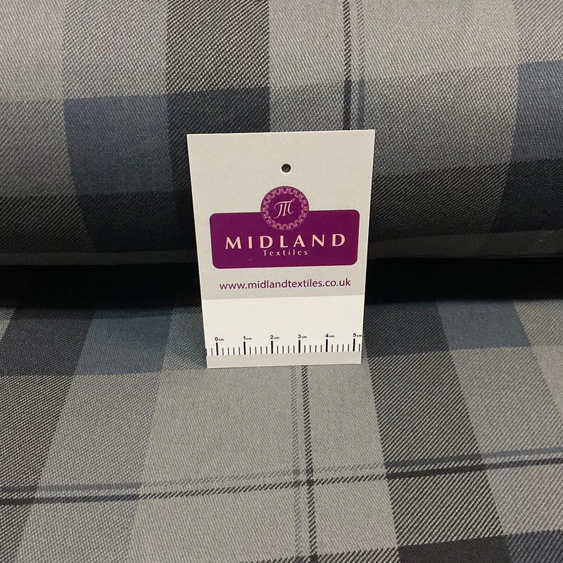 Scottish Tartan Plaid Cotton Drill Fabric, 150 cm Wide, M1718