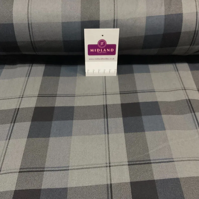 Scottish Tartan Plaid Cotton Drill Fabric, 150 cm Wide, M1718