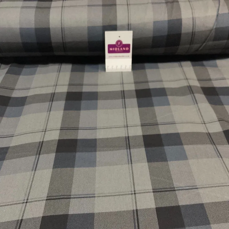 Scottish Tartan Plaid Cotton Drill Fabric, 150 cm Wide, M1718