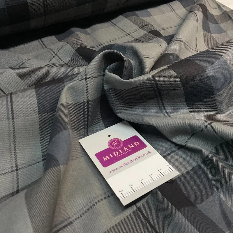 Scottish Tartan Plaid Cotton Drill Fabric, 150 cm Wide, M1718