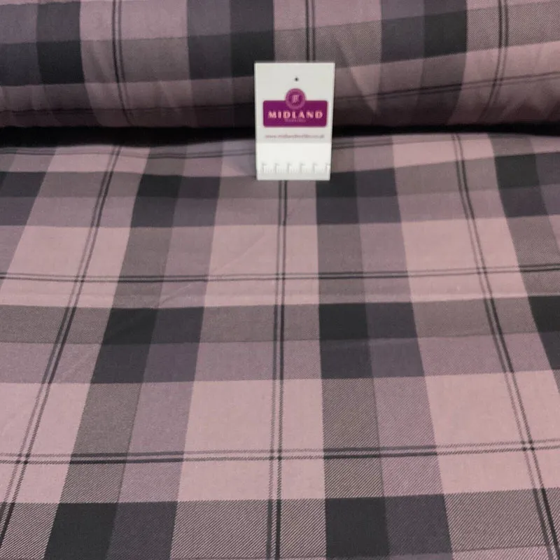 Scottish Tartan Plaid Cotton Drill Fabric, 150 cm Wide, M1718