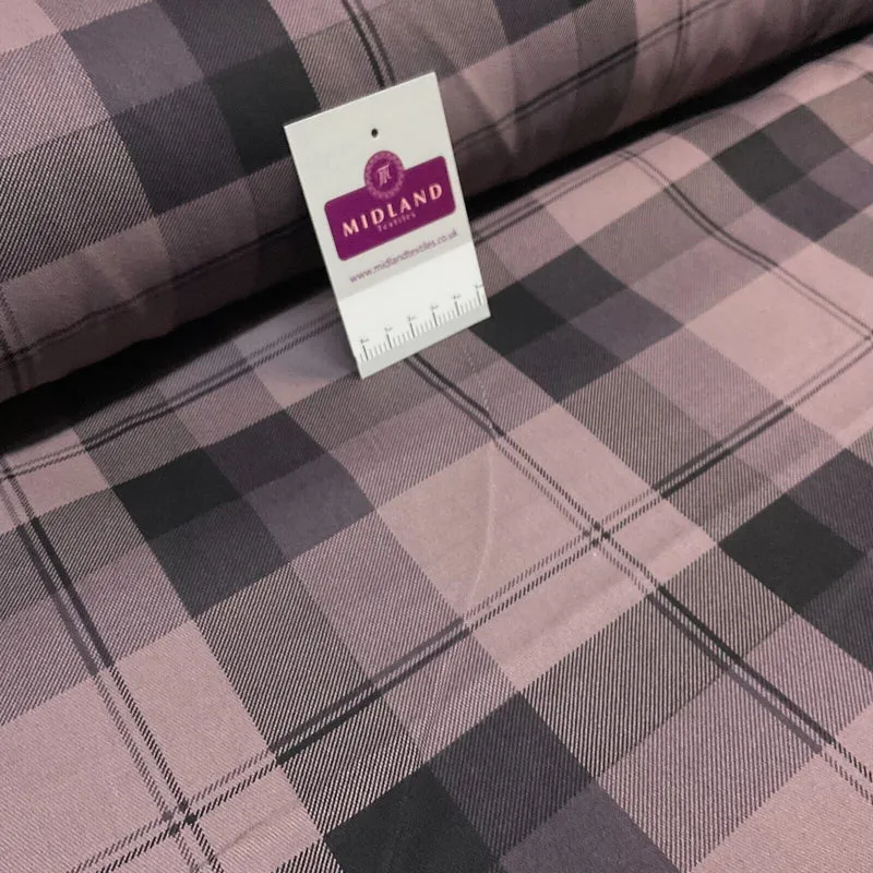Scottish Tartan Plaid Cotton Drill Fabric, 150 cm Wide, M1718