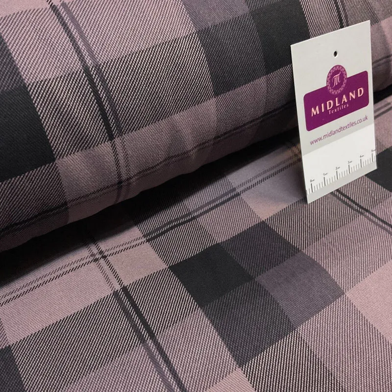 Scottish Tartan Plaid Cotton Drill Fabric, 150 cm Wide, M1718