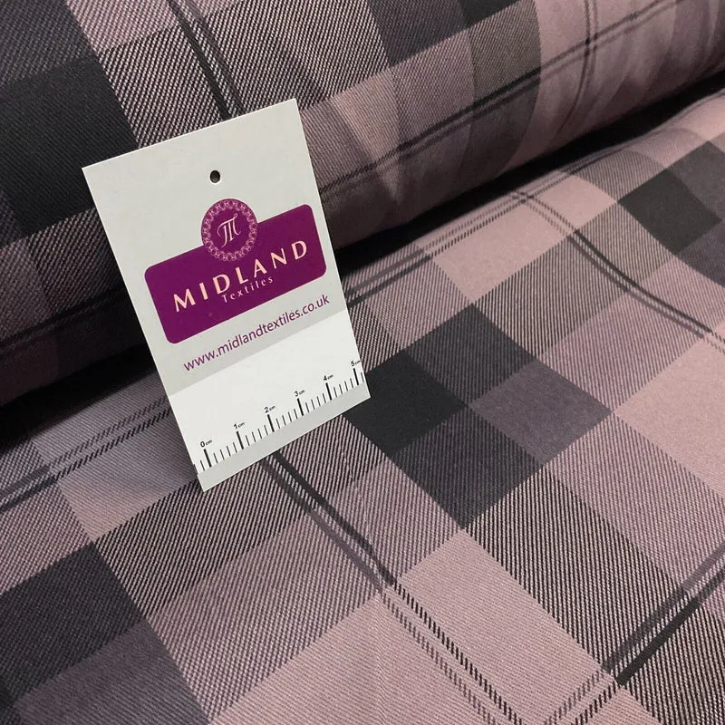 Scottish Tartan Plaid Cotton Drill Fabric, 150 cm Wide, M1718