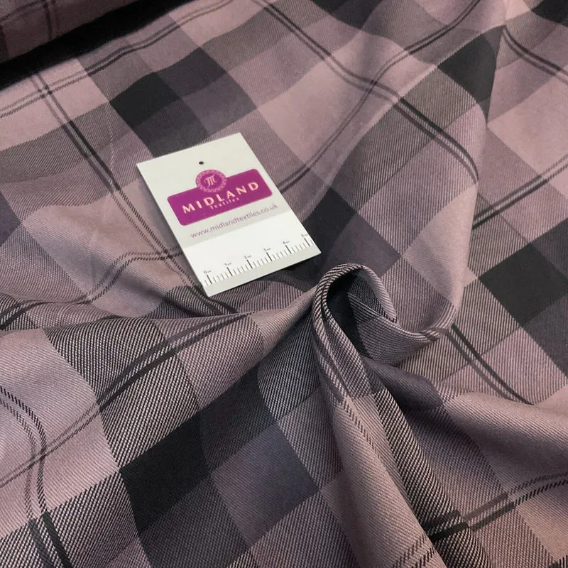 Scottish Tartan Plaid Cotton Drill Fabric, 150 cm Wide, M1718
