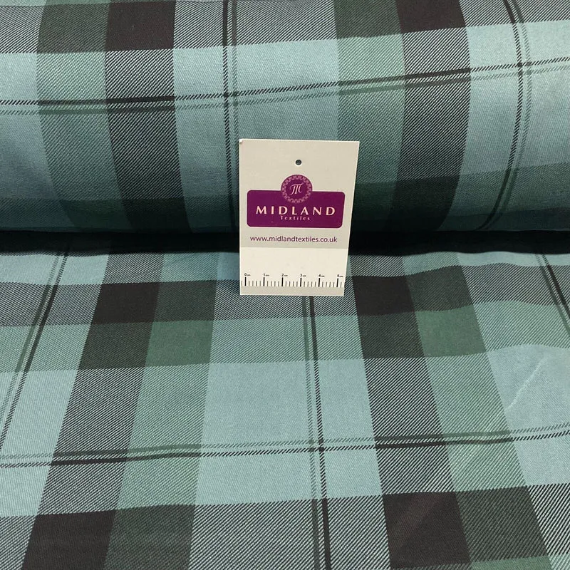 Scottish Tartan Plaid Cotton Drill Fabric, 150 cm Wide, M1718