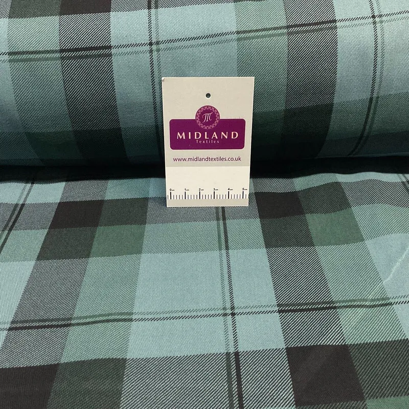 Scottish Tartan Plaid Cotton Drill Fabric, 150 cm Wide, M1718