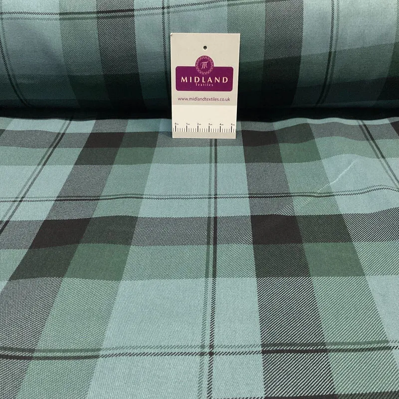 Scottish Tartan Plaid Cotton Drill Fabric, 150 cm Wide, M1718