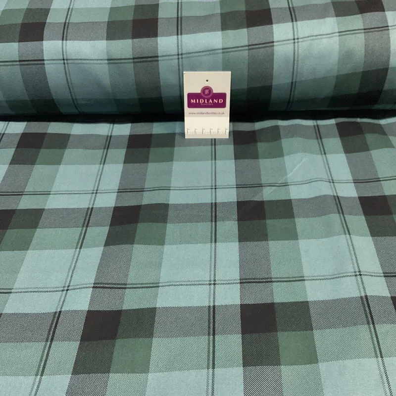 Scottish Tartan Plaid Cotton Drill Fabric, 150 cm Wide, M1718