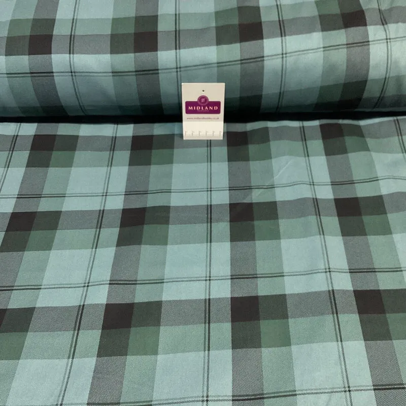 Scottish Tartan Plaid Cotton Drill Fabric, 150 cm Wide, M1718