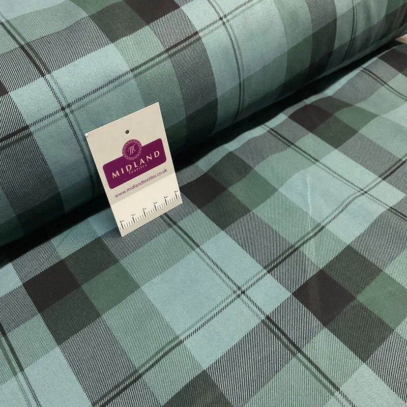Scottish Tartan Plaid Cotton Drill Fabric, 150 cm Wide, M1718