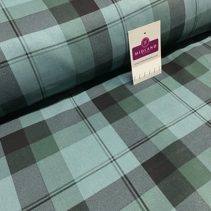 Scottish Tartan Plaid Cotton Drill Fabric, 150 cm Wide, M1718
