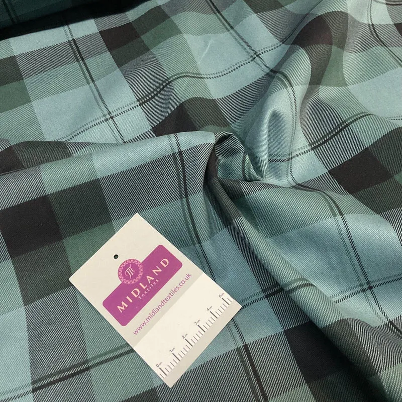 Scottish Tartan Plaid Cotton Drill Fabric, 150 cm Wide, M1718