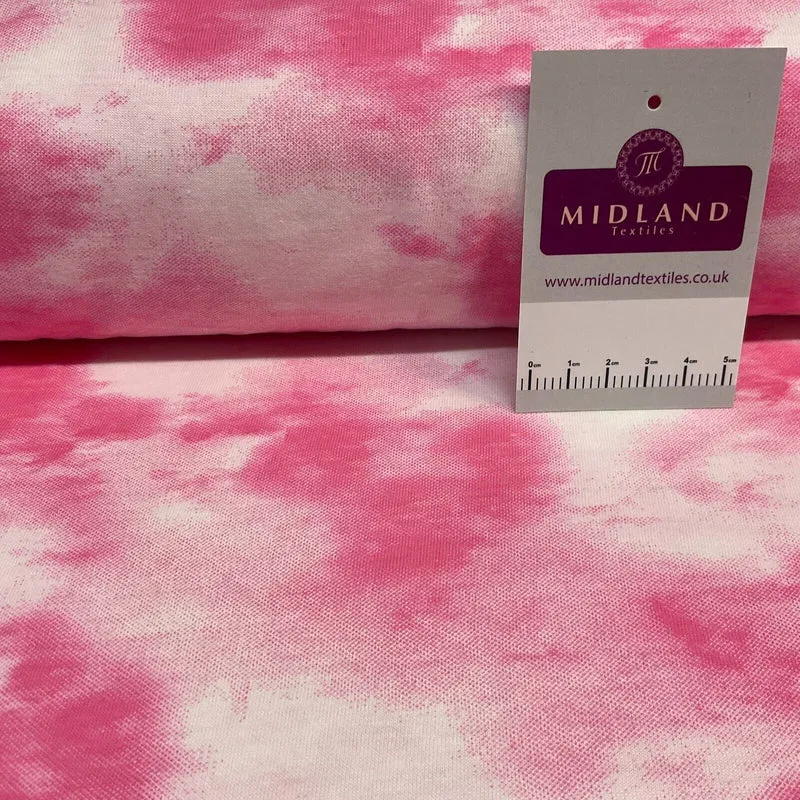 Tie Dye Clouds cotton stretch jersey dress fabric M1712