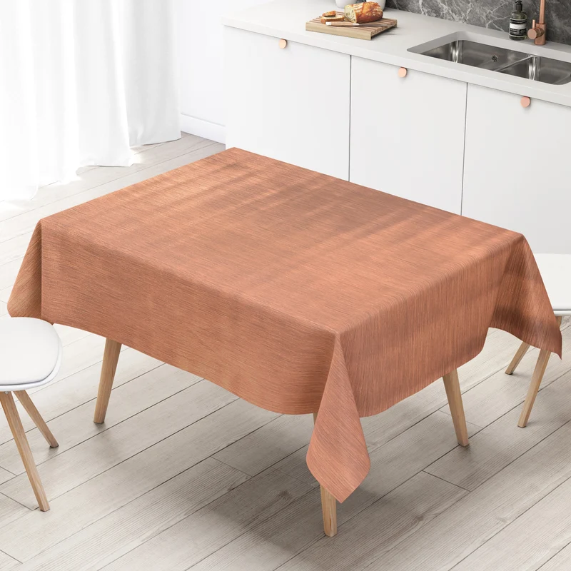 Wachstuch Tischdecke geprägt K200130 kupferfarben metallisch glänzend eckig rund oval