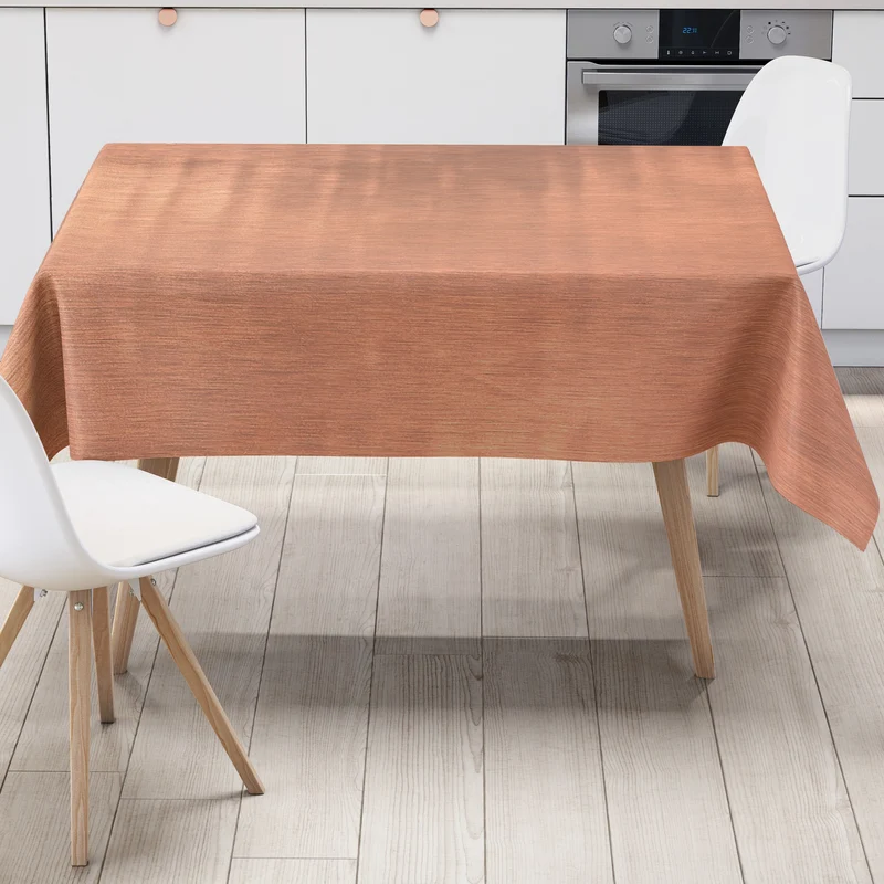 Wachstuch Tischdecke geprägt K200130 kupferfarben metallisch glänzend eckig rund oval