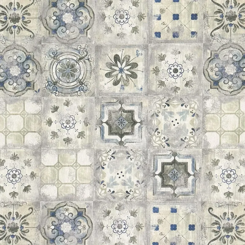 Jacquard Tischdecke aus beschichteter Baumwolle mit Fleckenschutz MONTEDOUR mediterran Mosaik Fliesen eckig rund oval