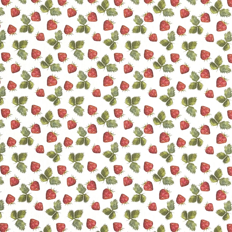 Jacquard Tischdecke aus beschichteter Baumwolle mit Fleckenschutz FRESON Erdbeeren eckig rund oval