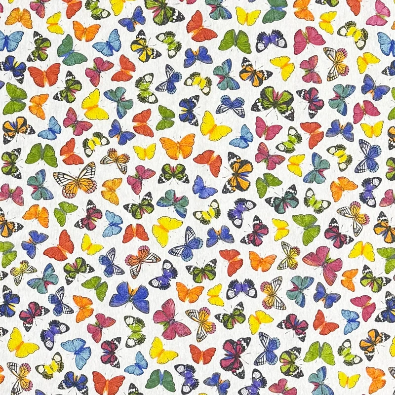 Jacquard Tischdecke aus beschichteter Baumwolle mit Fleckenschutz MARIPOSAS bunte Schmetterlinge Butterlfy eckig rund oval