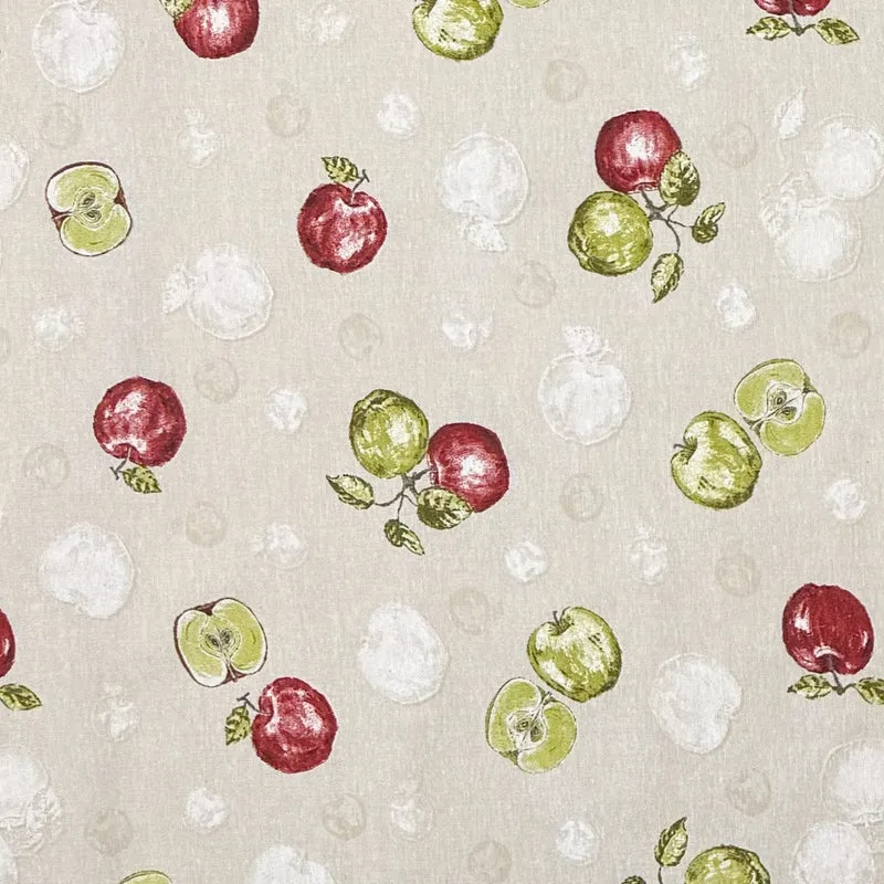 Jacquard Tischdecke aus beschichteter Baumwolle mit Fleckenschutz RED APPLE Äpfel eckig rund oval