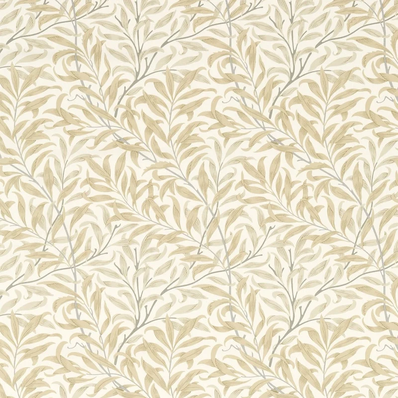 Baumwollstoff Weidenzweige - beige