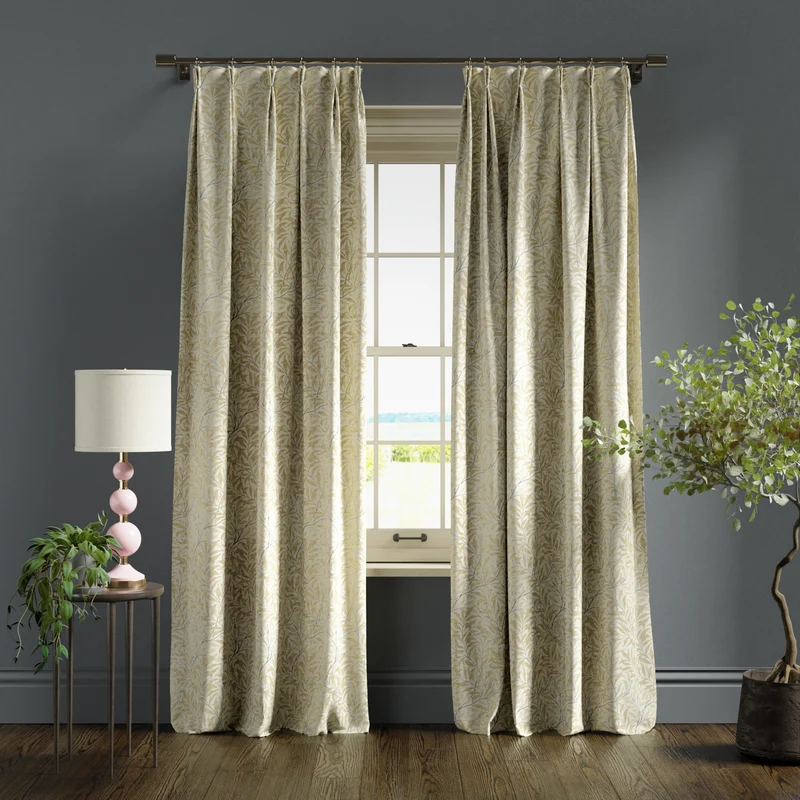 Baumwollstoff Weidenzweige - beige