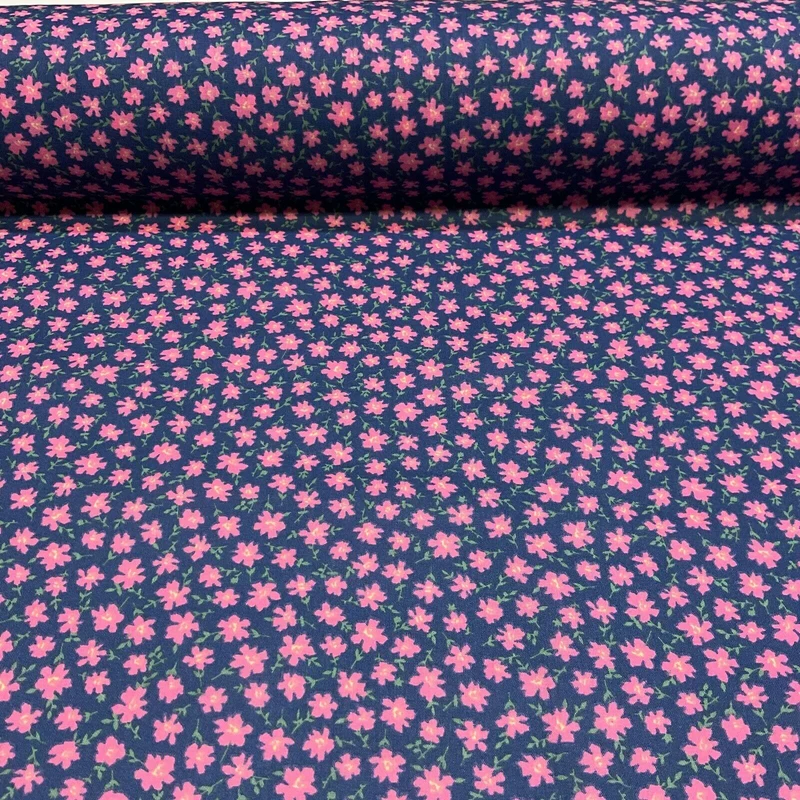 Spring Summer Small Floral Poly cotton printed lightweight fabric M1618