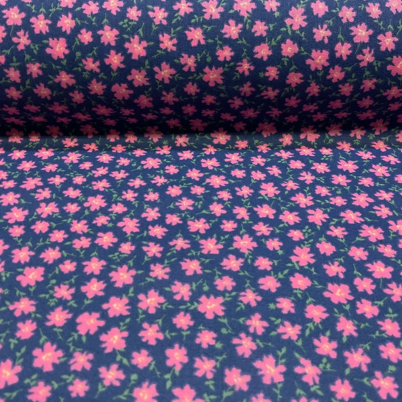 Spring Summer Small Floral Poly cotton printed lightweight fabric M1618