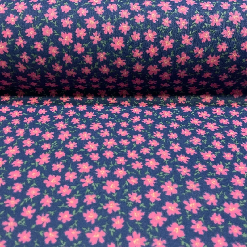 Spring Summer Small Floral Poly cotton printed lightweight fabric M1618
