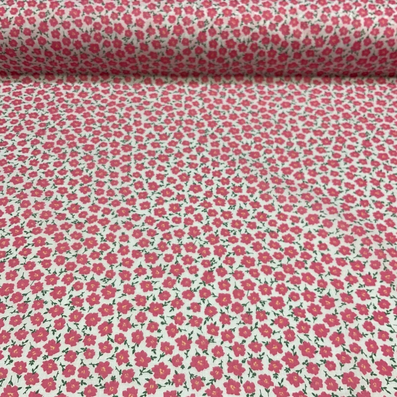Spring Summer Small Floral Poly cotton printed lightweight fabric M1618