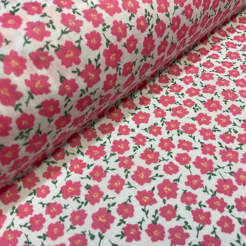 Spring Summer Small Floral Poly cotton printed lightweight fabric M1618