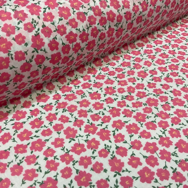 Spring Summer Small Floral Poly cotton printed lightweight fabric M1618