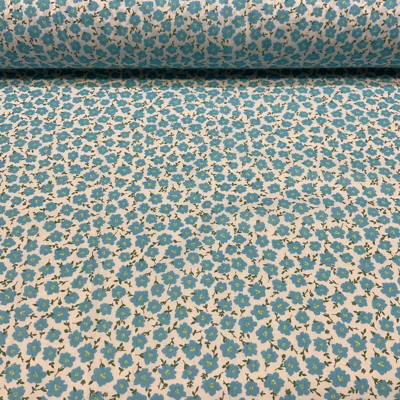 Spring Summer Small Floral Poly cotton printed lightweight fabric M1618