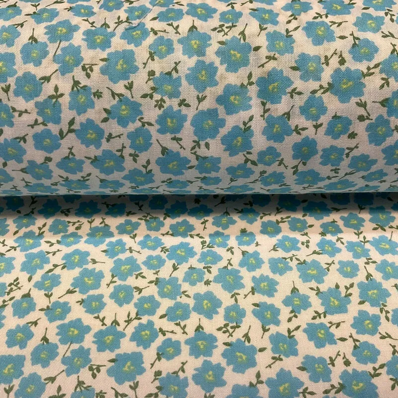 Spring Summer Small Floral Poly cotton printed lightweight fabric M1618