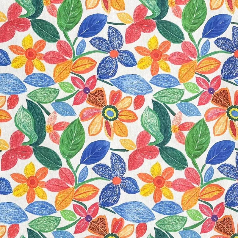 Jacquard Tischdecke aus beschichteter Baumwolle mit Fleckenschutz VELTRIX floral bunte Blüten eckig rund oval