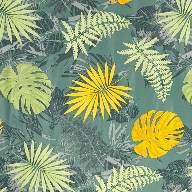 Wachstuch Tischdecke C141774 grün Monstera Dschungel Blätter Sommer eckig rund oval