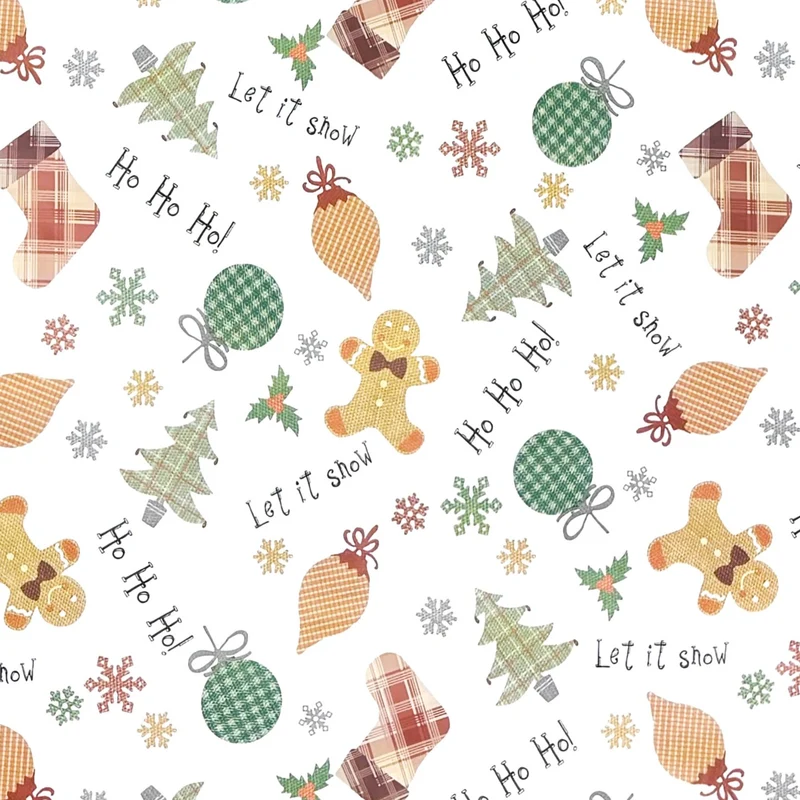 Wachstuch Tischdecke C141951 Weihnachten HoHoHo Lebkuchenmann eckig rund oval