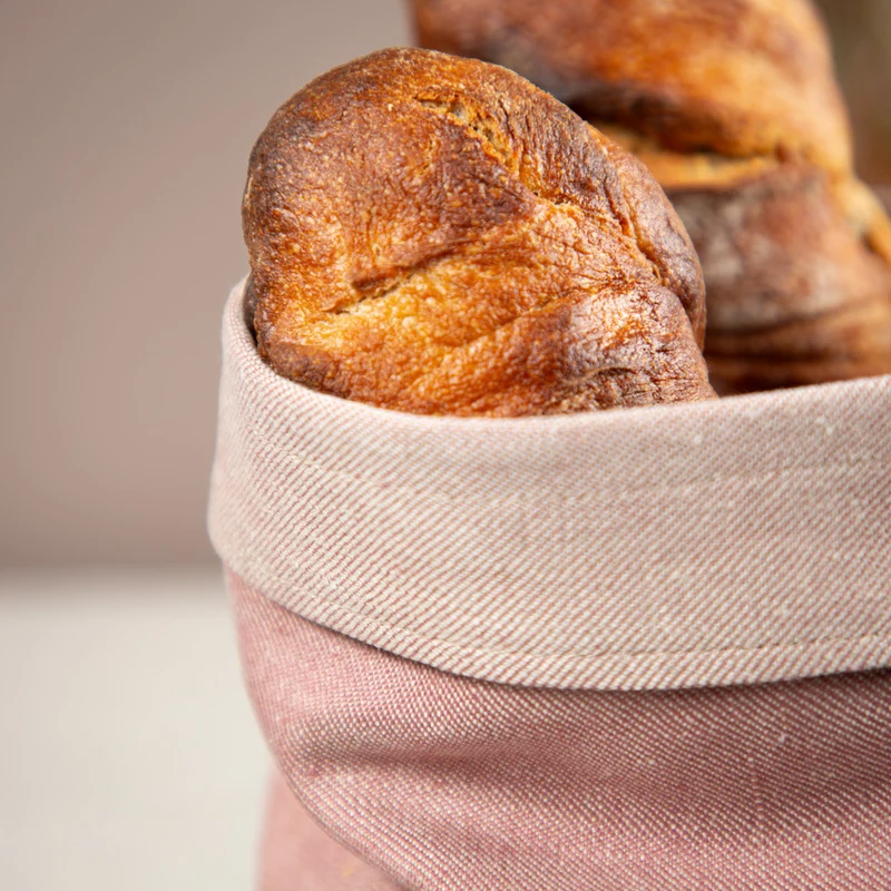 Stoffkorb aus Bioleinen | Brotkorb & Utensilo
