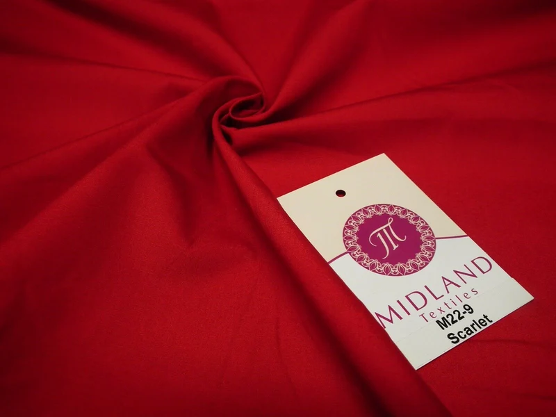 100% Cotton Poplin Fabric - Plain Dress & Craft Weight - 45" Wide - M22