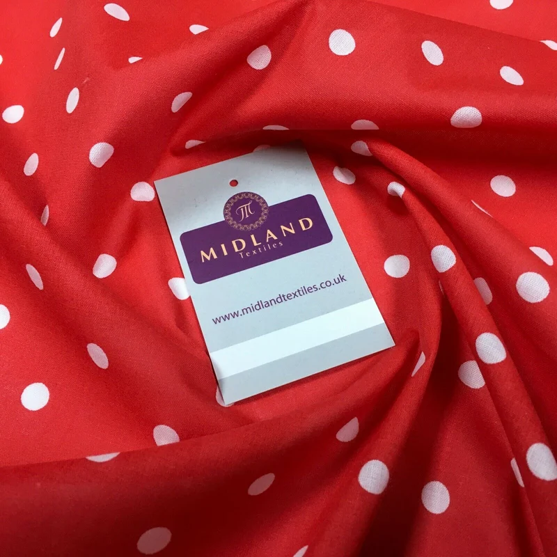 Pea Spot Dot print polycotton Fabric 110cm Wide MS1351 Mtex Mask Fabric