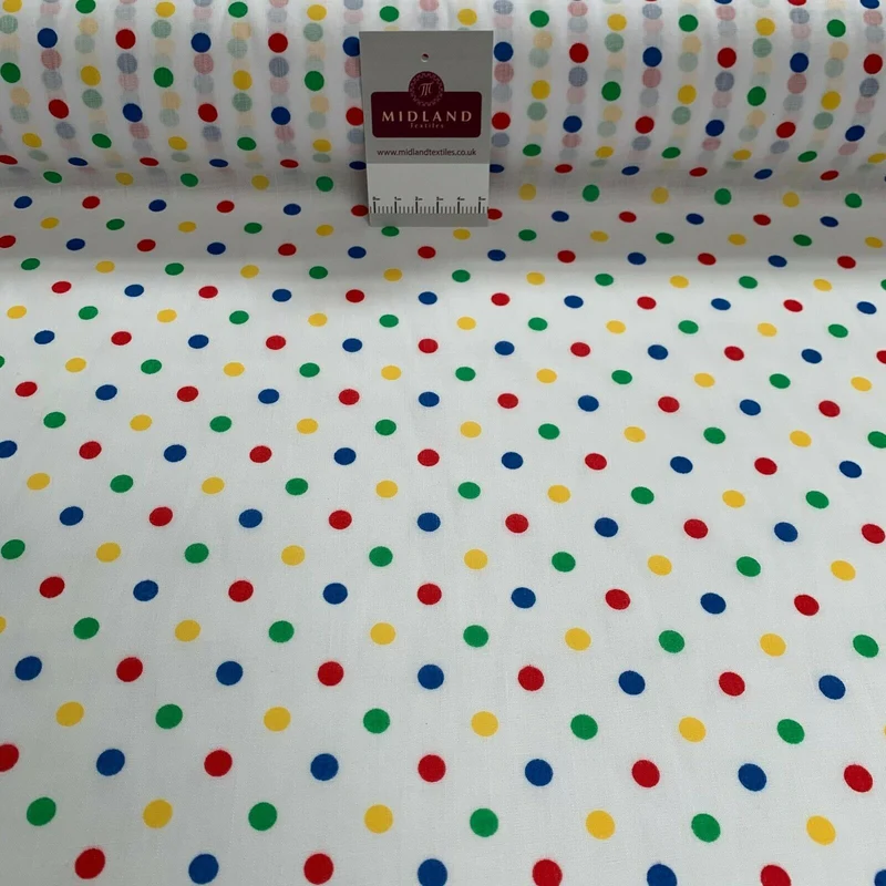 Pea Spot Dot print polycotton Fabric 110cm Wide MS1351 Mtex Mask Fabric