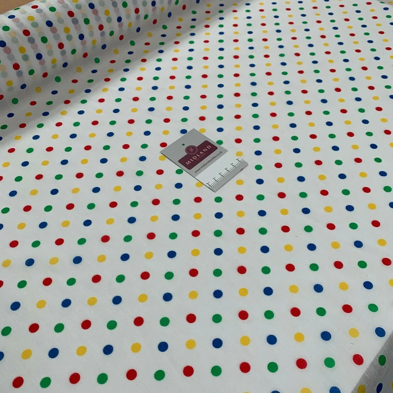 Pea Spot Dot print polycotton Fabric 110cm Wide MS1351 Mtex Mask Fabric