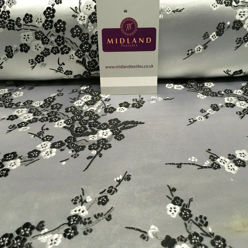 Chinese Blossom Satin Brocade Dress Fabric - M240 Mtex