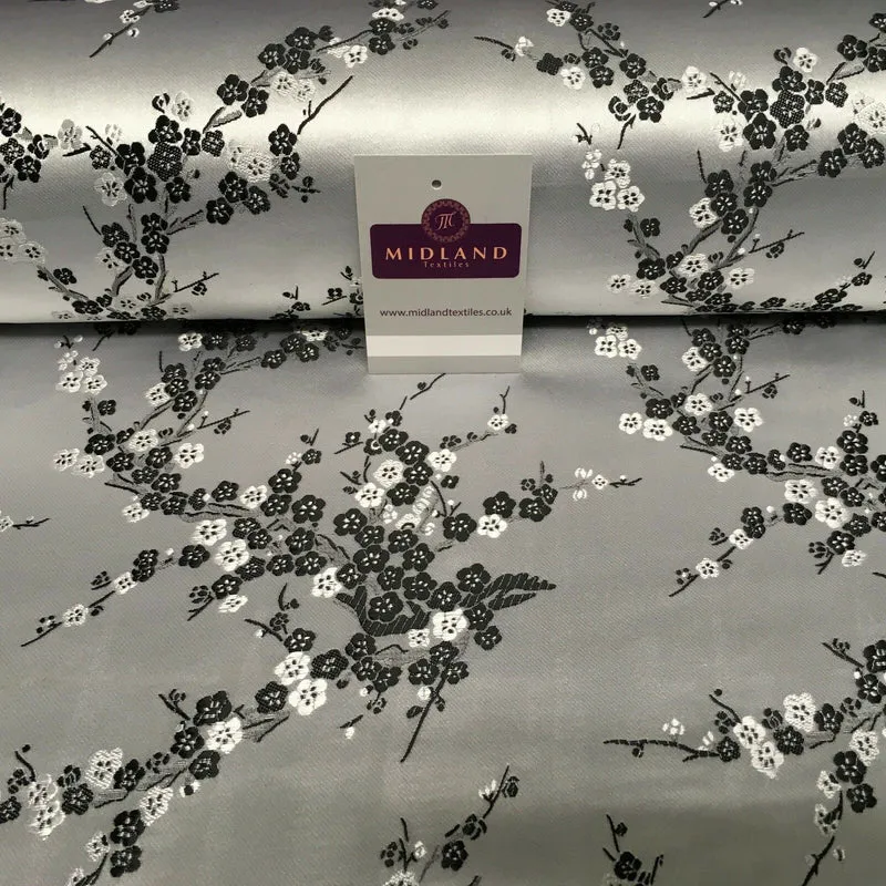 Chinese Blossom Satin Brocade Dress Fabric - M240 Mtex
